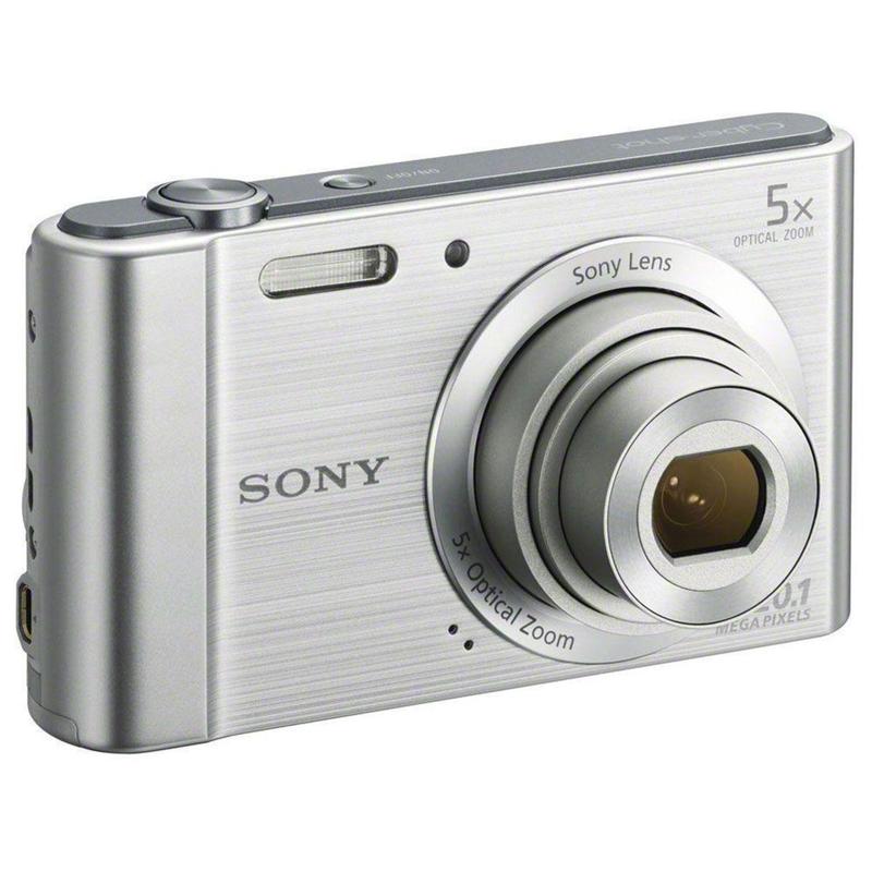 Câmera Digital Sony Cybershot DSC-W800 Prata 20.1MP Zoom Óptico 5X